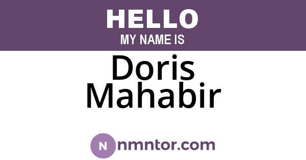 Doris Mahabir