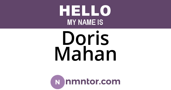 Doris Mahan