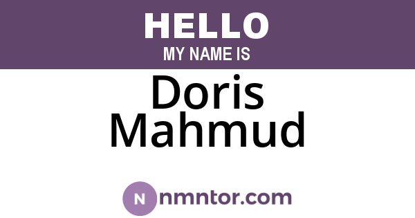 Doris Mahmud