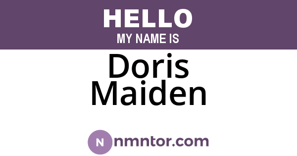 Doris Maiden