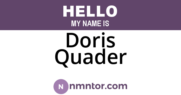 Doris Quader