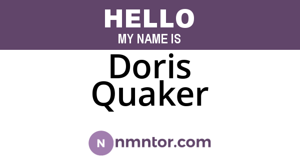 Doris Quaker