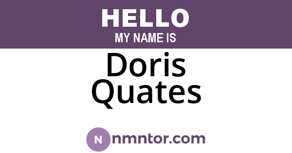 Doris Quates