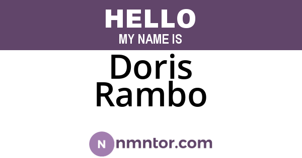 Doris Rambo