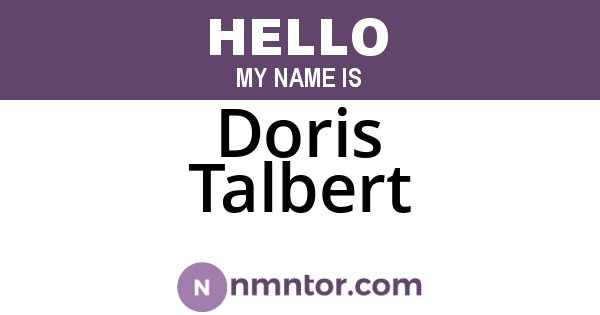 Doris Talbert