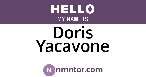 Doris Yacavone