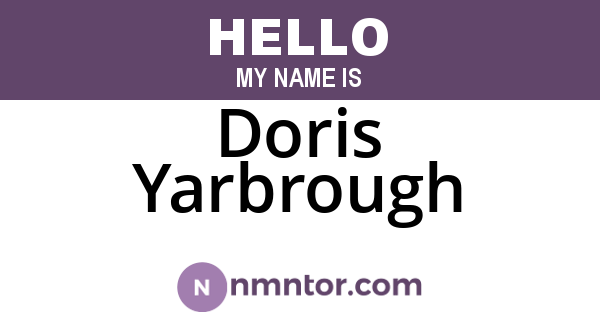 Doris Yarbrough