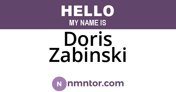 Doris Zabinski