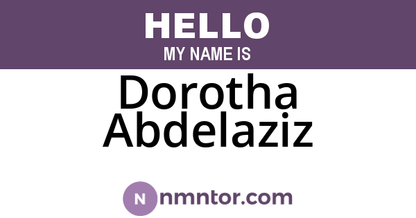 Dorotha Abdelaziz