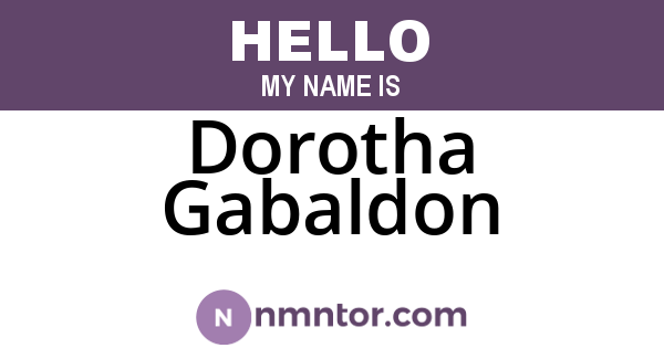 Dorotha Gabaldon