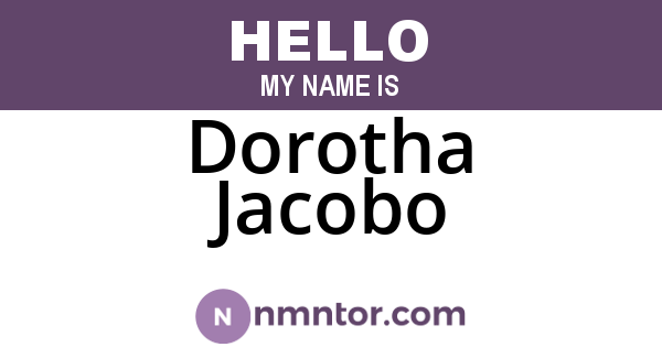 Dorotha Jacobo