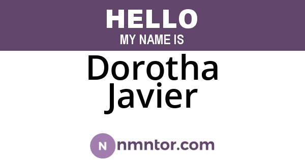 Dorotha Javier