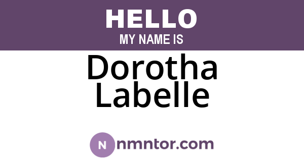 Dorotha Labelle