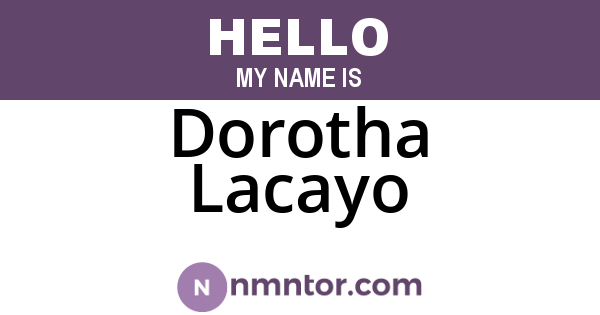 Dorotha Lacayo