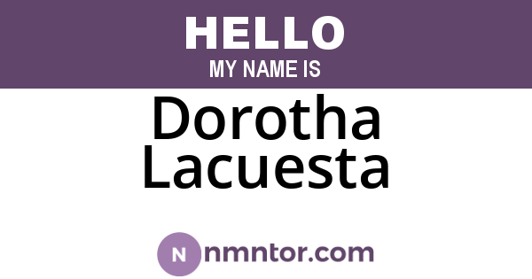 Dorotha Lacuesta