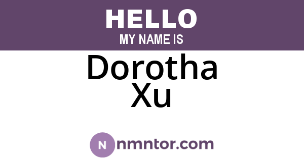Dorotha Xu