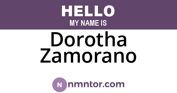 Dorotha Zamorano