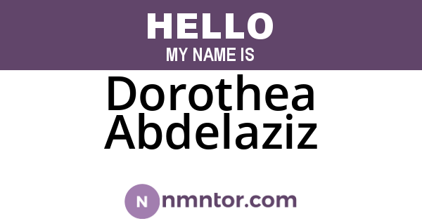 Dorothea Abdelaziz