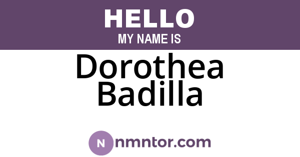 Dorothea Badilla