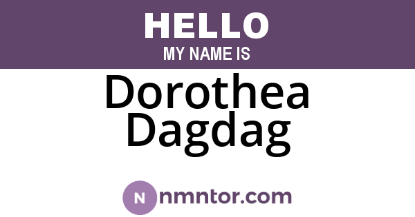 Dorothea Dagdag