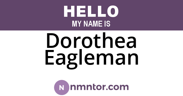 Dorothea Eagleman