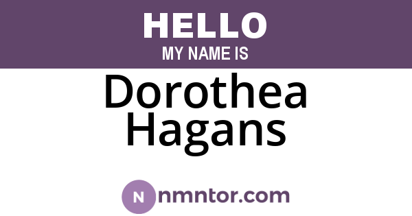 Dorothea Hagans