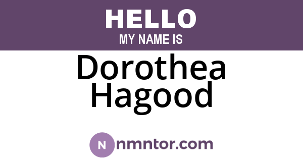 Dorothea Hagood