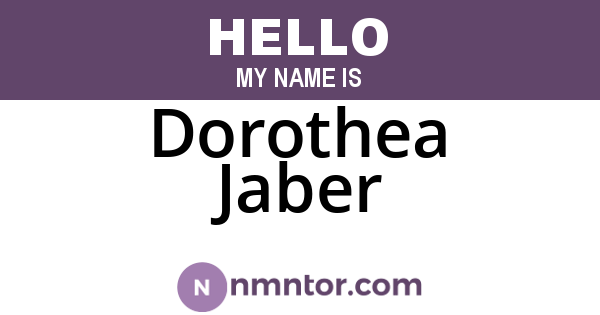 Dorothea Jaber