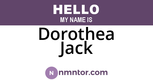 Dorothea Jack