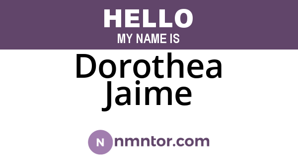 Dorothea Jaime