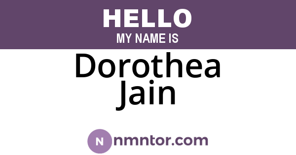 Dorothea Jain