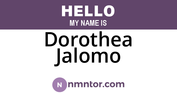 Dorothea Jalomo