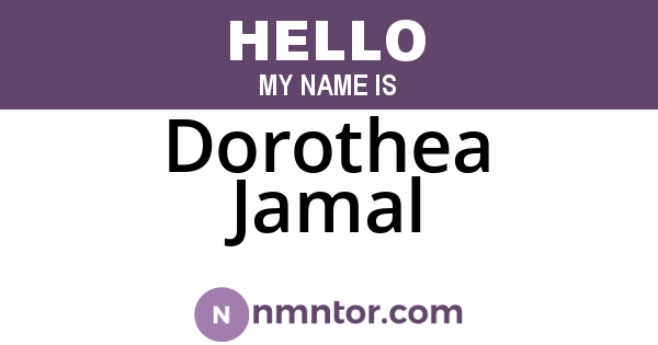 Dorothea Jamal