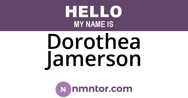 Dorothea Jamerson