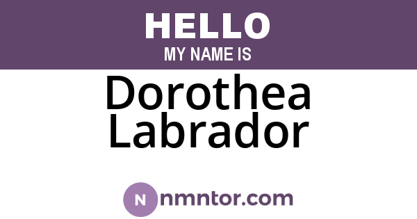 Dorothea Labrador