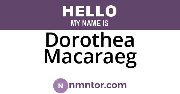 Dorothea Macaraeg