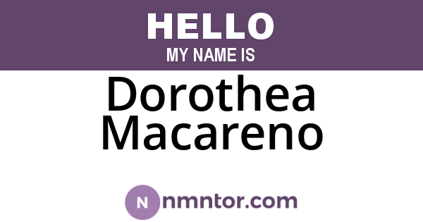 Dorothea Macareno