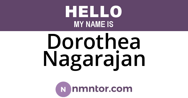 Dorothea Nagarajan