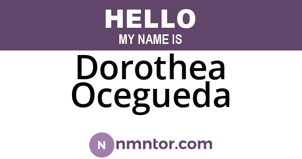 Dorothea Ocegueda