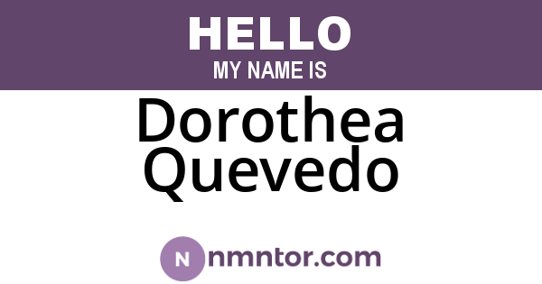Dorothea Quevedo