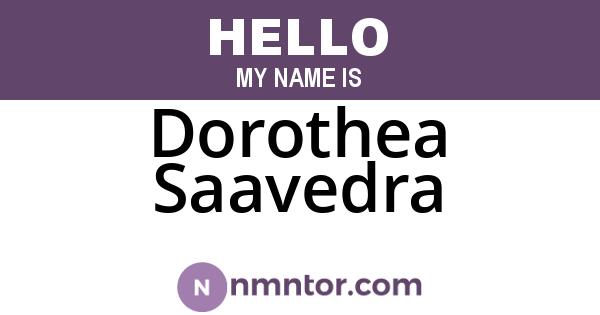 Dorothea Saavedra