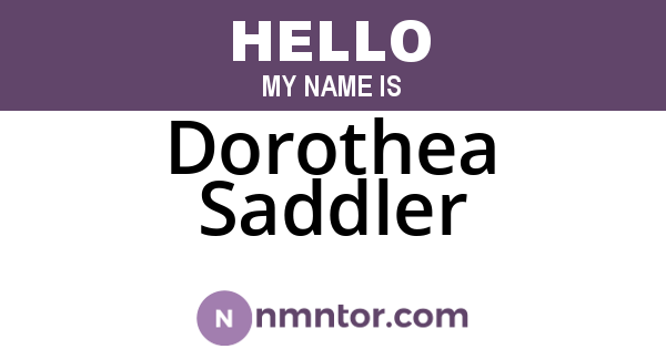 Dorothea Saddler
