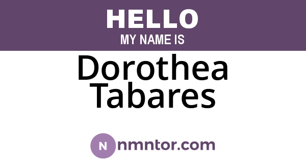Dorothea Tabares