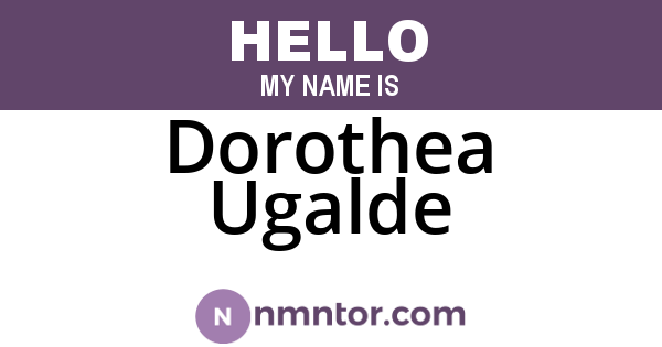 Dorothea Ugalde