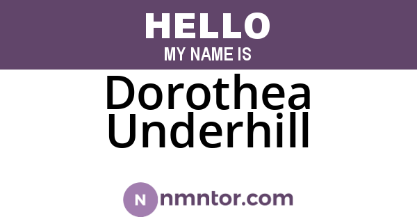 Dorothea Underhill