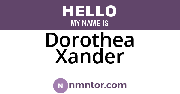 Dorothea Xander