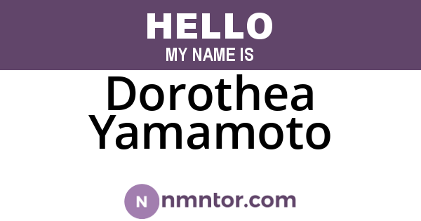 Dorothea Yamamoto