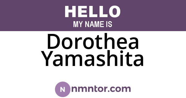Dorothea Yamashita