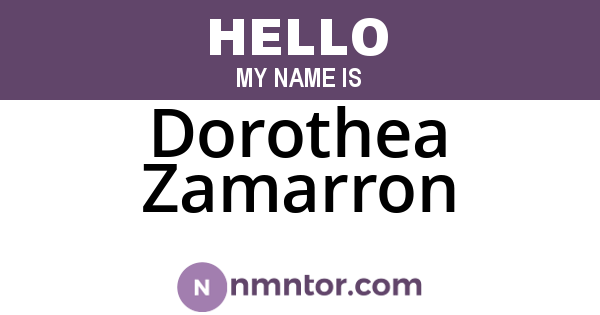 Dorothea Zamarron