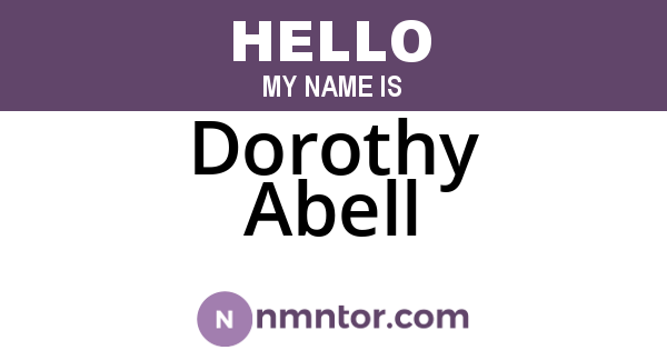 Dorothy Abell